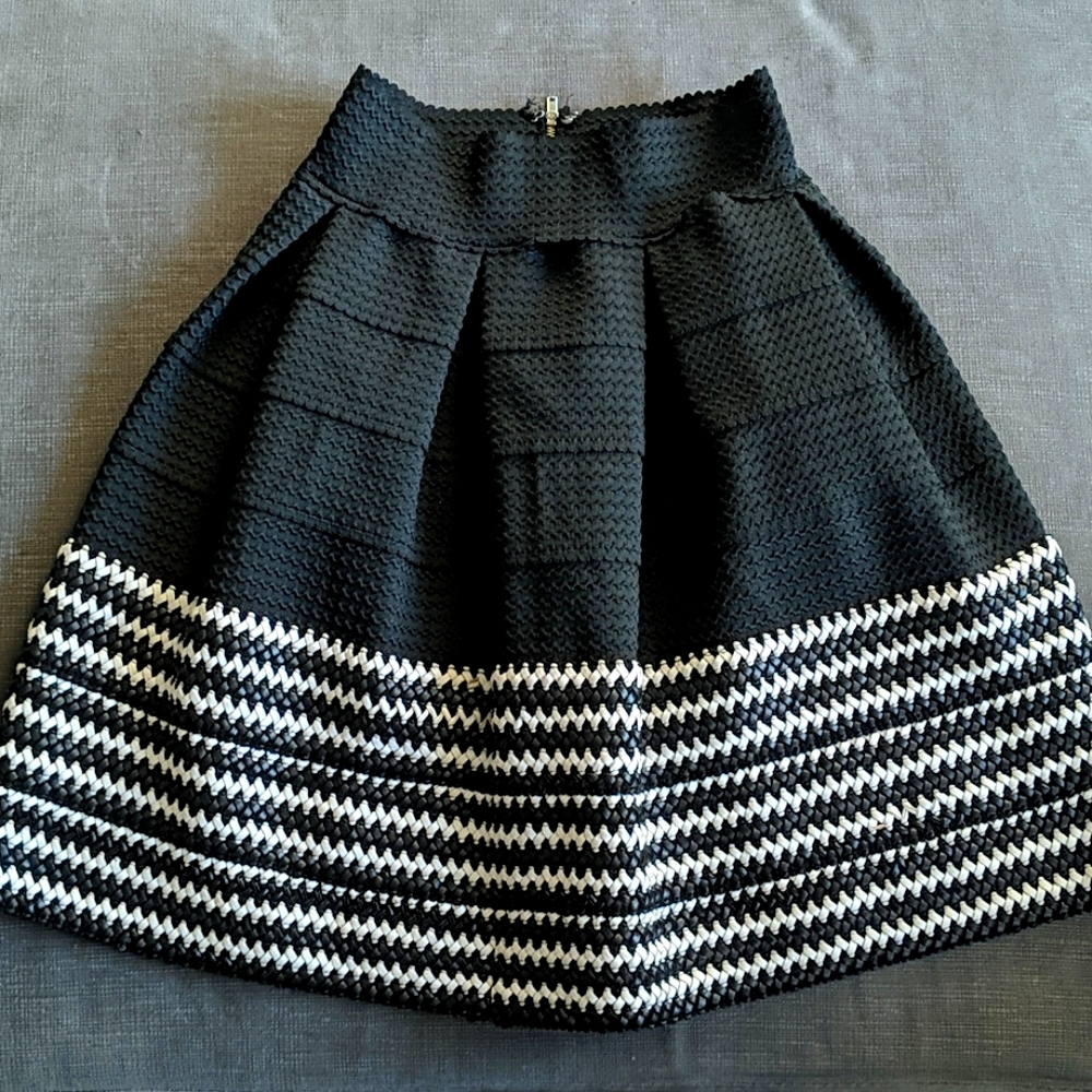 Black and white poof skirt